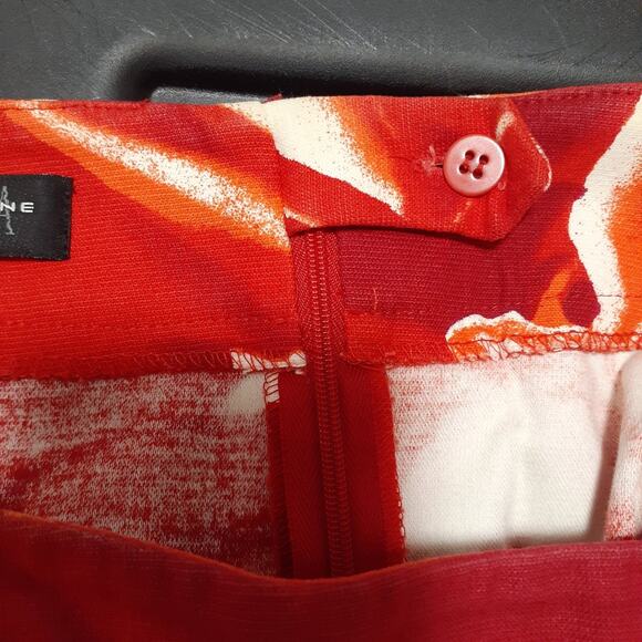 Juliana Collezione Women’s Red Floral Pleated Skirt Size 6 - Picture 4 of 7